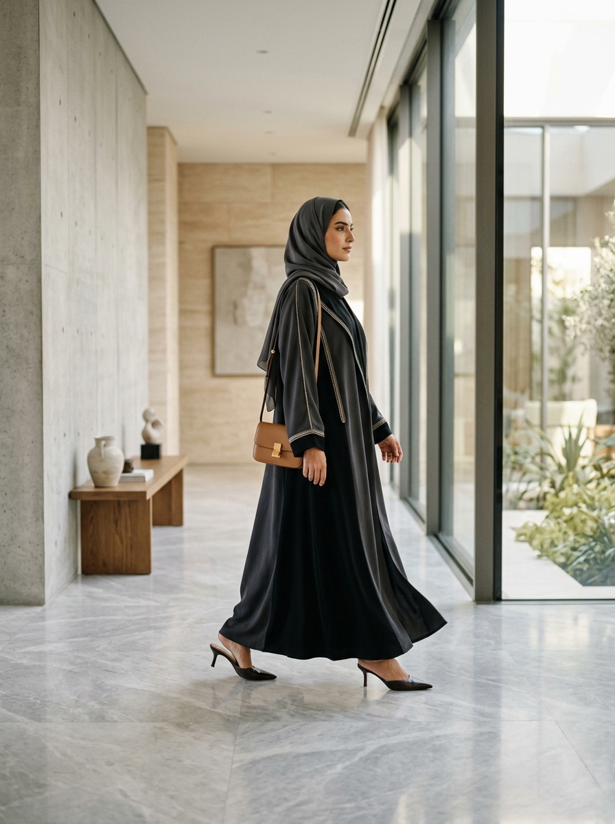 عباءة الفحم الأنيق